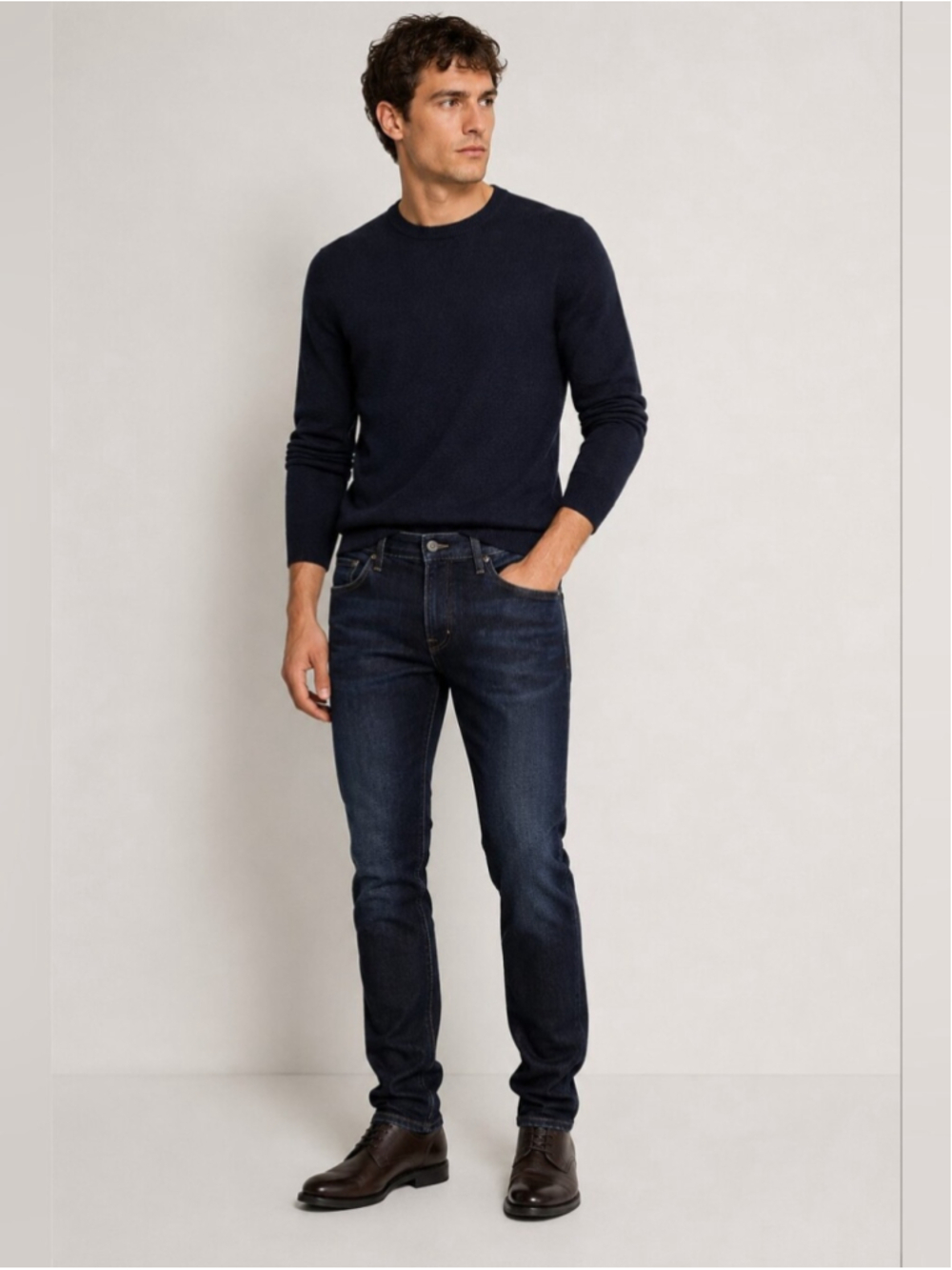 Z Zegna Slim Fit Stretch Jeans 33 Dark Wash Luxury Italian Designer Denim